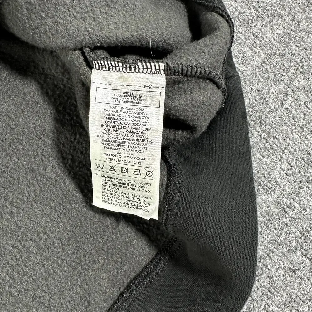 Adidas Gray Fleece 1/4 Zip Pullover Sweatshirt Men's L Outdoor Casual